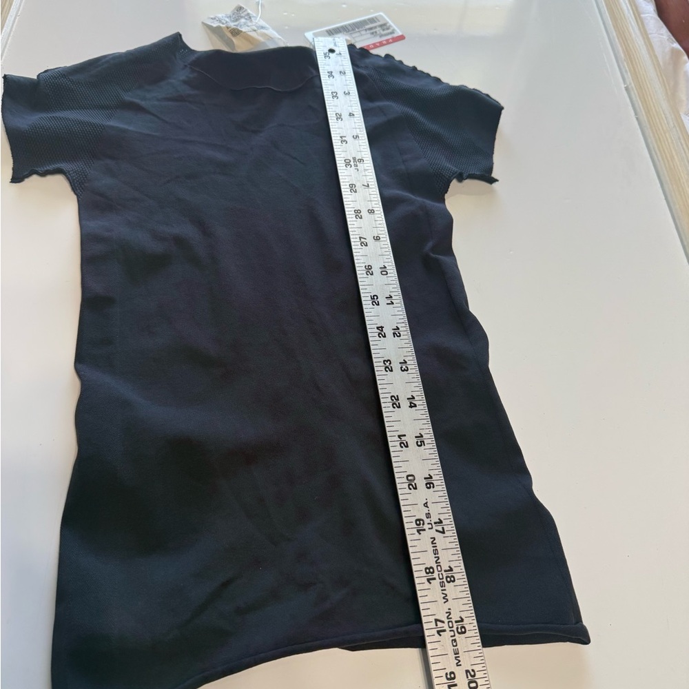 Prada Girocollo Jersey Intero Short Sleeve Top | Size S | Dark Blue / Black - Picture 14 of 15